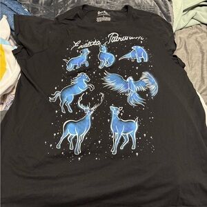 Torrid Harry Potter Black Tee with Blue Animal Constellations